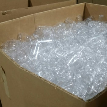 Clear PET Thermoform Trays From Packaging - Loose In Gaylord Box