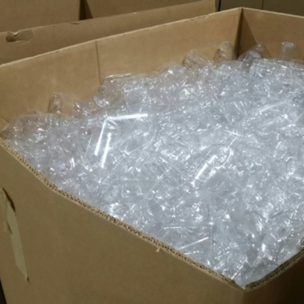 Clear PET Thermoform Trays From Packaging - Loose In Gaylord Box