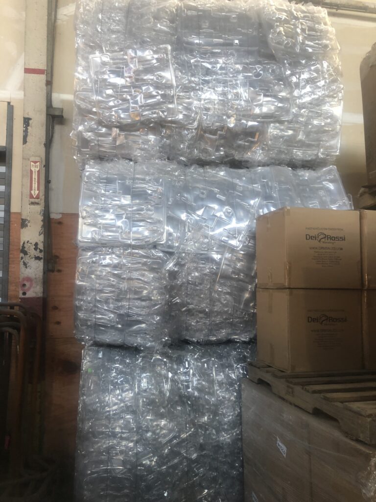 PET Thermoform Trays In Bales Staged
